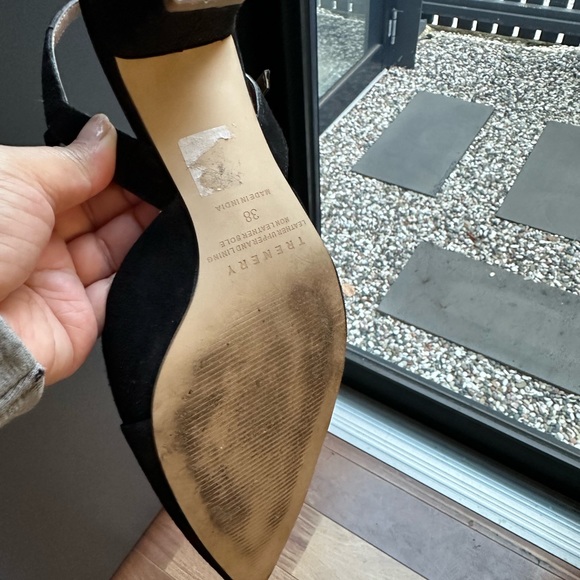 Trenery Suede Point Mid Heel - Black 38 - Picture 10 of 13